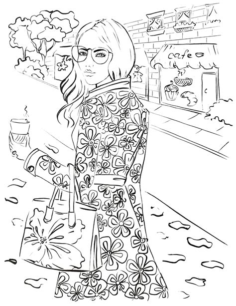 Fashion Coloring Pages Kidsuki