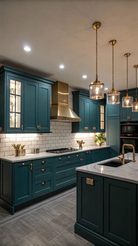 Teal Kitchen Cabinets: A Bold Design Statement for Modern Homes ...