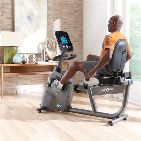 Life Fitness RS3 Lifecycle Recumbent Exercise Bike with Track Connect ...