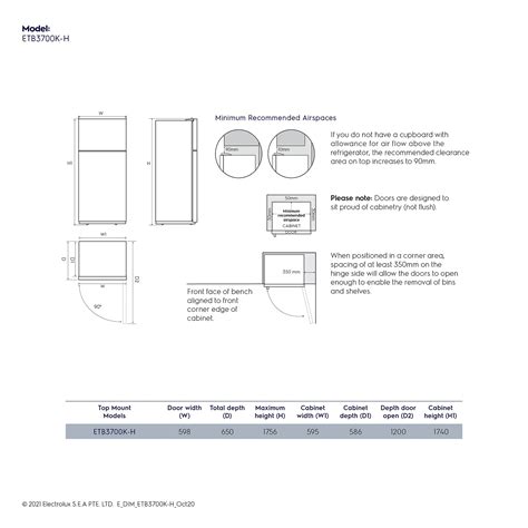 360L UltimateTaste 300 top freezer double door fridge - ETB3700K-H ...