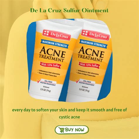 De La Cruz, Acne Treatment Ointment with 10% Sulfur - Dlcsulfurointment ...