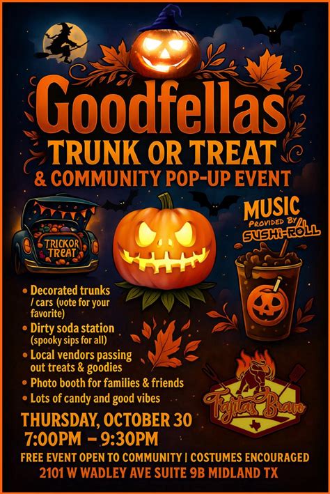 ?Trunk or Treat & Community Pop-Up Event , Goodfellas Hair Studio ...