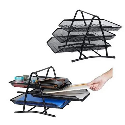 Desk Organizer and Document Tray - 3 Compartment Pen stand Trader ...