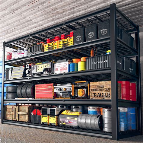 REIBII 60" W Garage Shelving Heavy Duty Storage Shelves 2650LBS ...