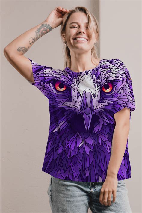 Psychedelic Trippy Animal Eagle All over Printed Sublimation T-Shirt ...