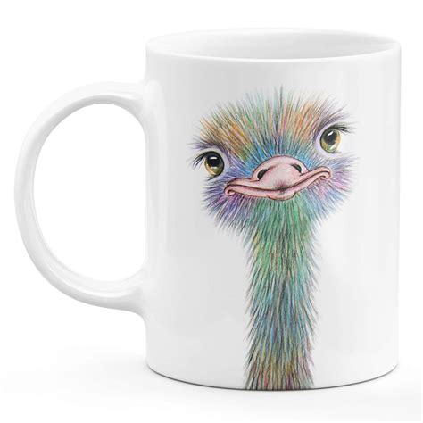 Buy Docile Trader Ceramic Coffee Mugs for Gift (Ostrich Bird Animal ...