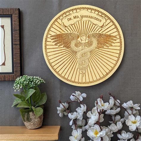 Personalized Doctor's Symbol Wooden Poster With Name - Doctor Gifts ...