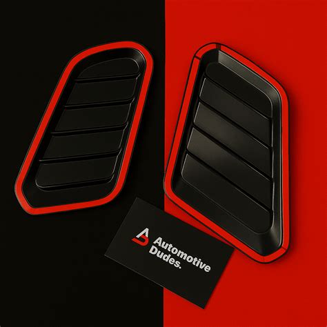 Gloss Black ABS Hood Scoop Set | Universal Fit | 2-Piece Kit ...