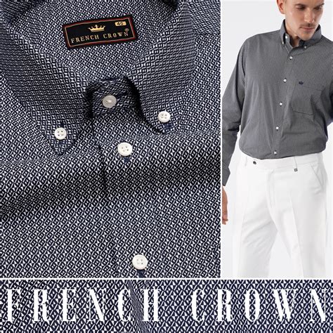 Gunpowder Gray Formal/Casual Textured Premium Cotton Button-Down Shirt ...