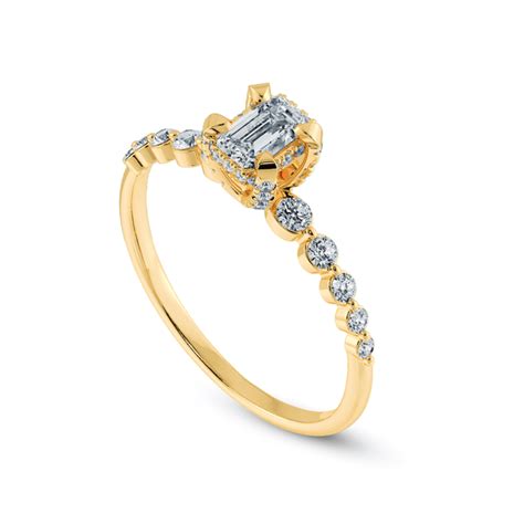 Jewelove™ Rings Women's Band only / VVS E 0.50cts. Emerald Cut ...