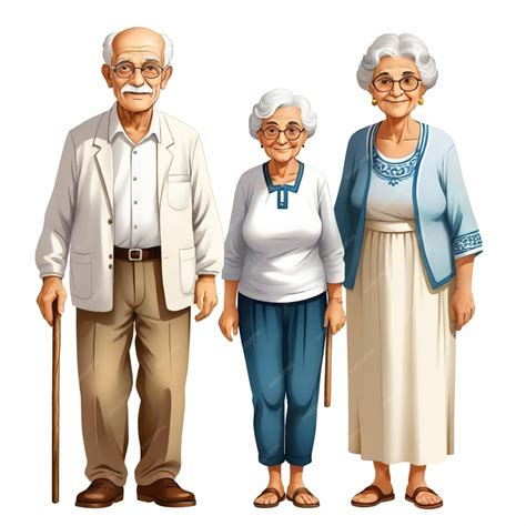 Greek Grandpa and Grandma vector set white background isolated a high ...