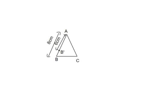 given a triangle with side AB = 8 centimetre to get a line segment AB ...