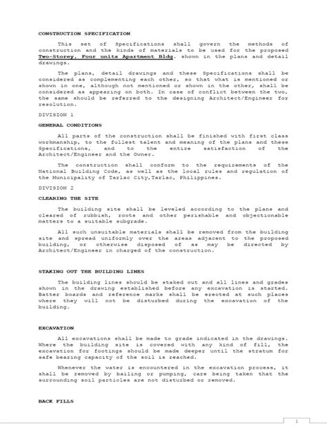 Construction Specifications Example 的图像结果