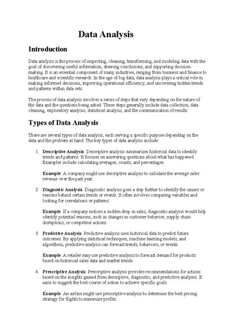 Data Analysis - Data Analysis Introduction Data analysis is the process ...