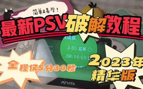 五分半搞定！最新PSV破解教程，3.65变革固化，抛开冗长繁琐的步骤一步到... - 哔哩哔哩