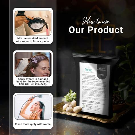 Black Hair Colour | Ammonia-Free Natural Hair Dye | DHAVIO