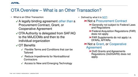 PPT - Other Transaction Authority PowerPoint Presentation, free ...