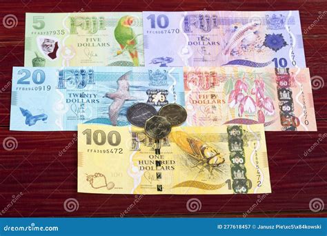 Fijian Dollars - Coins and Banknotes Editorial Photography - Image of economy, fijian: 277618457