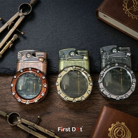 First Dot Chrono-Vault G1 | Mechanical Dual-Jet Flame Lighter