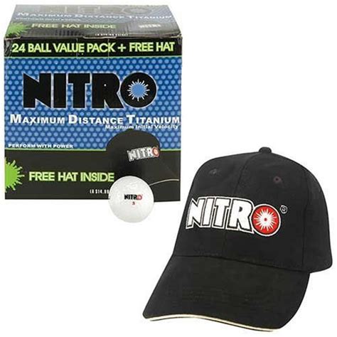 Nitro Max Distance Titanium Golf Balls 24 Pack w/Bonus Cap : Amazon.in ...