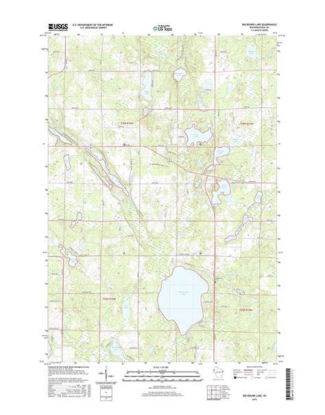 Big Round Lake Wisconsin US Topo Map – MyTopo Map Store