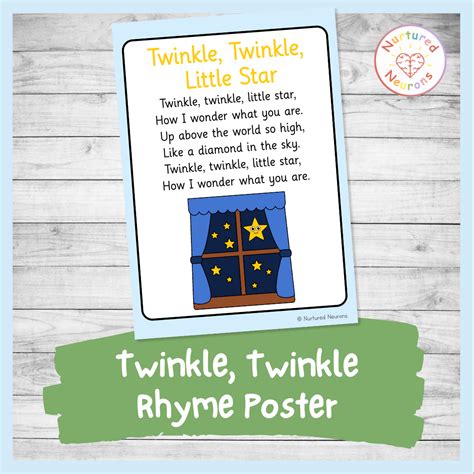 Printable Twinkle, Twinkle, Little Star Rhyme Display Poster (Nursery ...