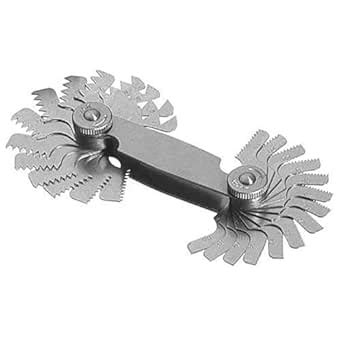 JAIBROS SCREW PITCH GAUGE 4 to 62 TPI, 0.25 to 6.0 mm combination with ...