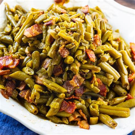 Crock Pot Buttery Bacon Green Beans - Spicy Southern Kitchen