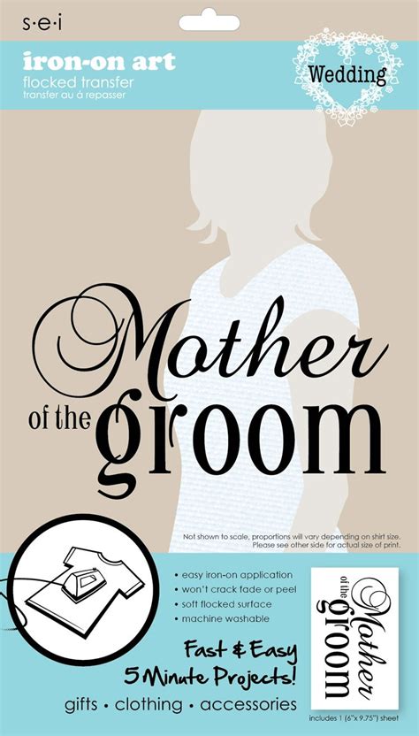 SEI 5-1/2-Inch by 9-1/4-Inch Mother of The Groom Iron on Transfer, 1 ...