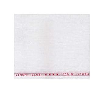 Buy Linen Club Men's Linen 1.60 Meter Unstitched Shirt Fabric (White ...