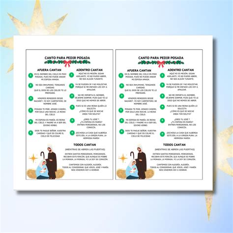 Canto Para Pedir Posada - Letra Para Posada Archivo Digital PDF Listo ...