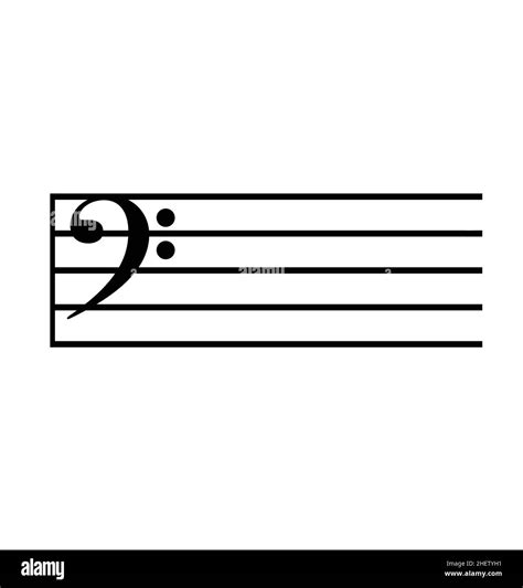 Bass clef on staff hi-res stock photography and images - Alamy