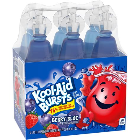 Kool-Aid Bursts Berry Blue Artificially Flavored Drink, 6 ct. Package ...