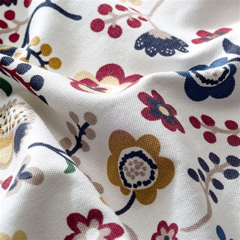 BRUNÖRT curtains with tie-backs, 1 pair, multicolour/with tab top ...