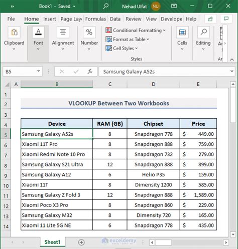 Image result for How to Do VLOOKUP in Excel Using Two Sheets