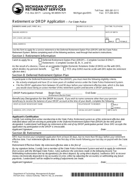 Image result for Drop Retirement Program Michigan