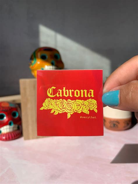 Old English Cabrona Sticker – Very That