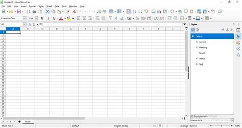 Creating a new workbook in LibreOffice Calc — lesson. Science State ...