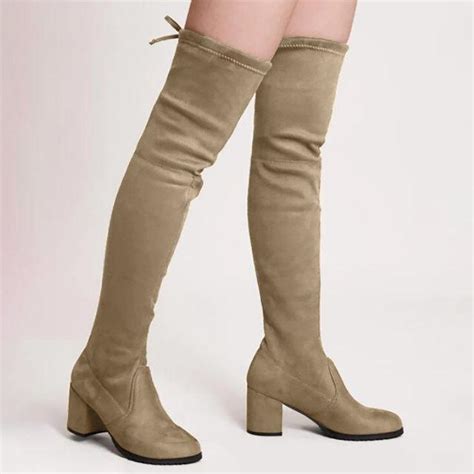 Suede Block Heel High Boots – Label Frenesi Fashion