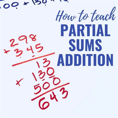 Image result for Partial Sums Examples
