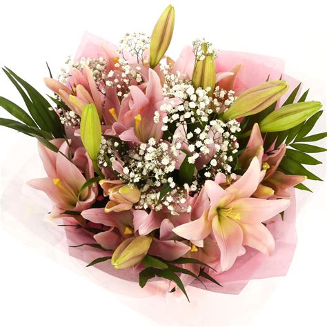 A Classic Pink Lilies Bouquet – Bouquetsbypost