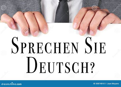 Sprechen Sie Deutsch? Do You Speak German? Written in German Stock ...