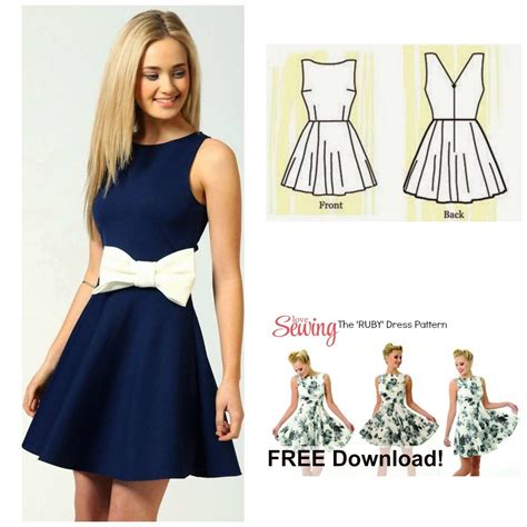 Free Dress Pattern: The Ruby Dress | Sy | Sewing patterns free, Dress ...