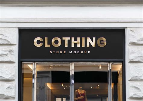 Fashion Store Facade Mockup Psd