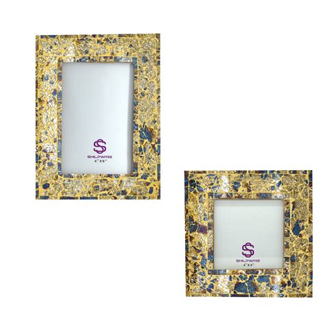 Pebble Rock Mirror Photo Frames for Modern Home Decor | SHILPWARE