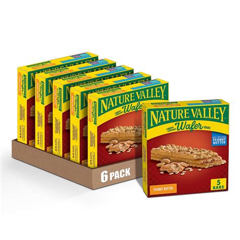 Buy Nature ValleyWafer Bars, Peanut Butter, Snack Bars, 5 Bars, 6.5 OZ ...
