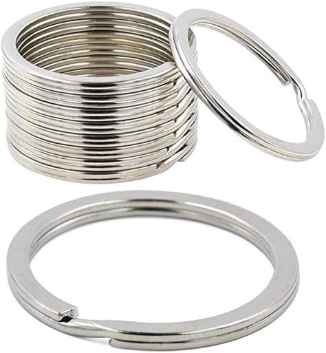 Round Flat Key Chain Rings Metal Split Ring for Home Car Keys ...