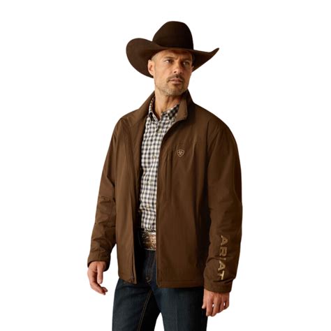 Ariat Men's Pioneer Stretchshell Brown Jacket | Wind & Water-Resistant