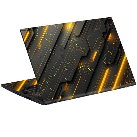 Shop Orange and Yellow Metallic Abstract Laptop Skin for Acer | Buy ...