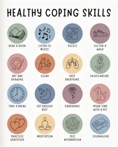 Healthy Vs Unhealthy Coping Skills Handout For Adults Simple